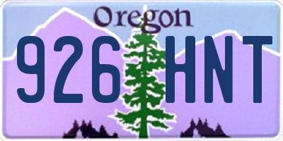 OR license plate 926HNT