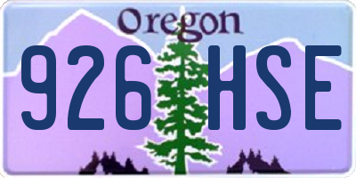 OR license plate 926HSE