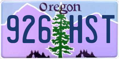 OR license plate 926HST