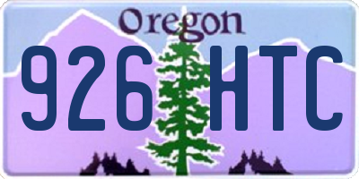 OR license plate 926HTC
