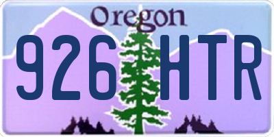 OR license plate 926HTR