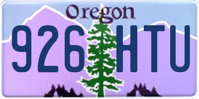 OR license plate 926HTU