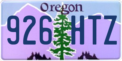 OR license plate 926HTZ