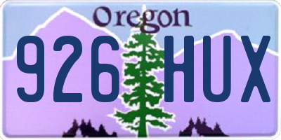OR license plate 926HUX