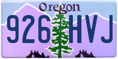 OR license plate 926HVJ