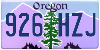 OR license plate 926HZJ