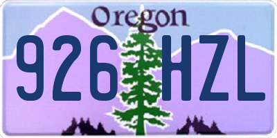OR license plate 926HZL