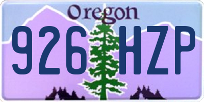 OR license plate 926HZP