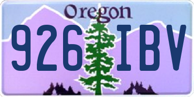 OR license plate 926IBV