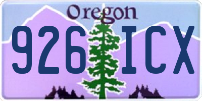 OR license plate 926ICX