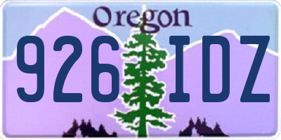 OR license plate 926IDZ