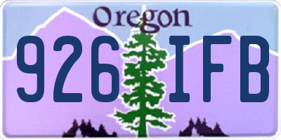 OR license plate 926IFB