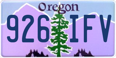 OR license plate 926IFV