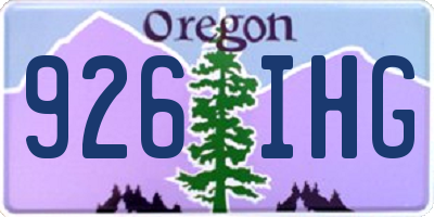 OR license plate 926IHG
