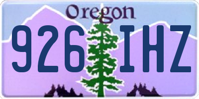 OR license plate 926IHZ