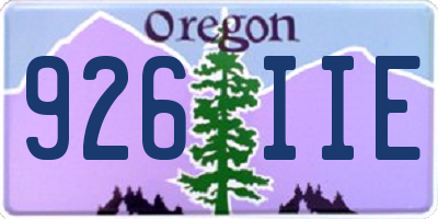 OR license plate 926IIE