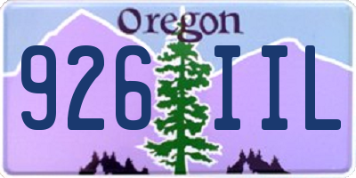 OR license plate 926IIL