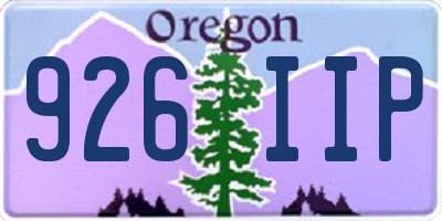 OR license plate 926IIP
