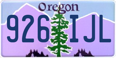 OR license plate 926IJL