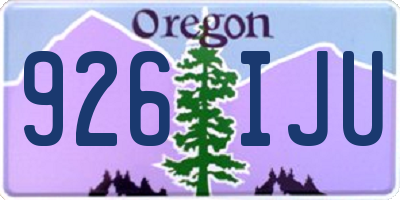 OR license plate 926IJU