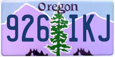 OR license plate 926IKJ
