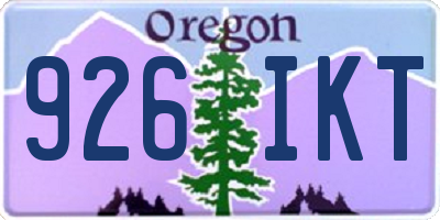 OR license plate 926IKT