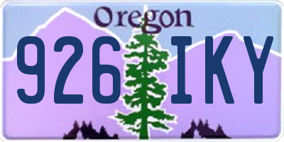 OR license plate 926IKY