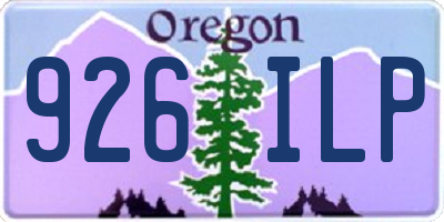 OR license plate 926ILP