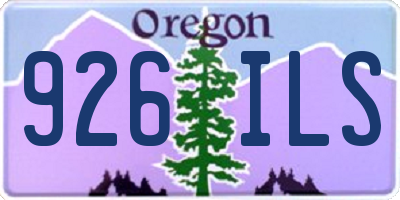 OR license plate 926ILS