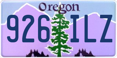 OR license plate 926ILZ