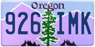 OR license plate 926IMK