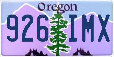 OR license plate 926IMX