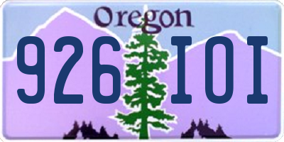OR license plate 926IOI