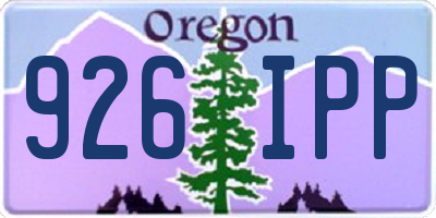 OR license plate 926IPP