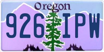 OR license plate 926IPW