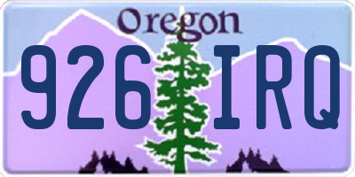 OR license plate 926IRQ