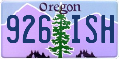 OR license plate 926ISH