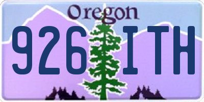 OR license plate 926ITH