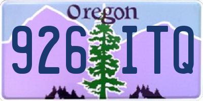 OR license plate 926ITQ