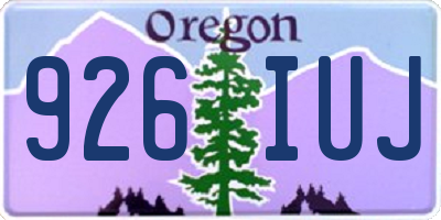 OR license plate 926IUJ