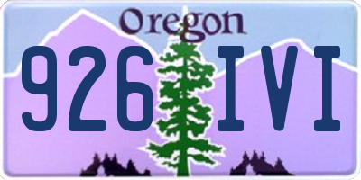 OR license plate 926IVI