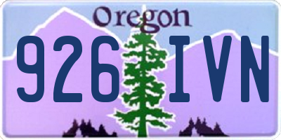 OR license plate 926IVN