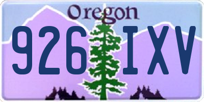 OR license plate 926IXV