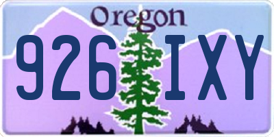 OR license plate 926IXY