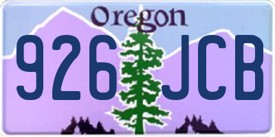 OR license plate 926JCB
