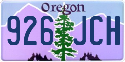 OR license plate 926JCH