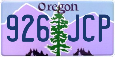 OR license plate 926JCP