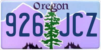 OR license plate 926JCZ