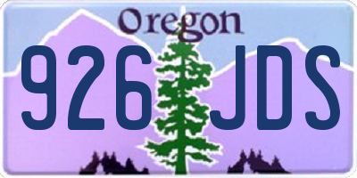 OR license plate 926JDS