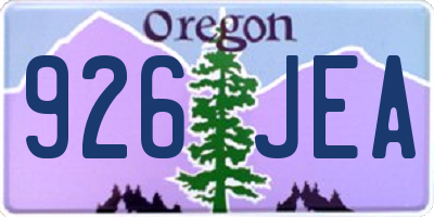 OR license plate 926JEA